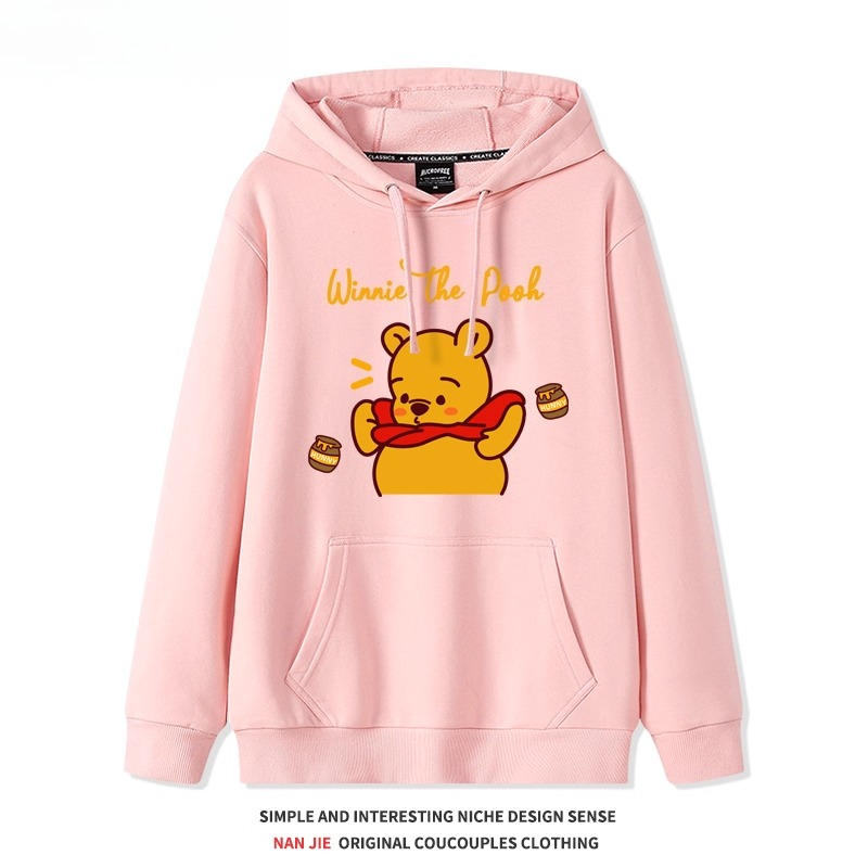 噗噗小熊維尼 聯名衛衣2025秋冬新款 親子情侶裝連帽衛衣