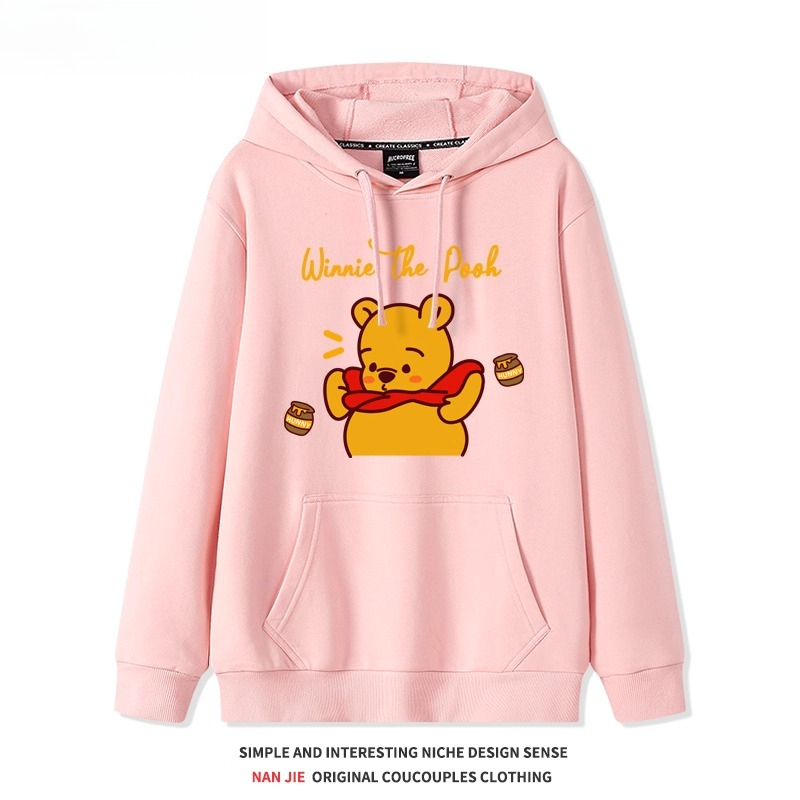 噗噗小熊維尼 聯名衛衣2025秋冬新款 親子情侶裝連帽衛衣