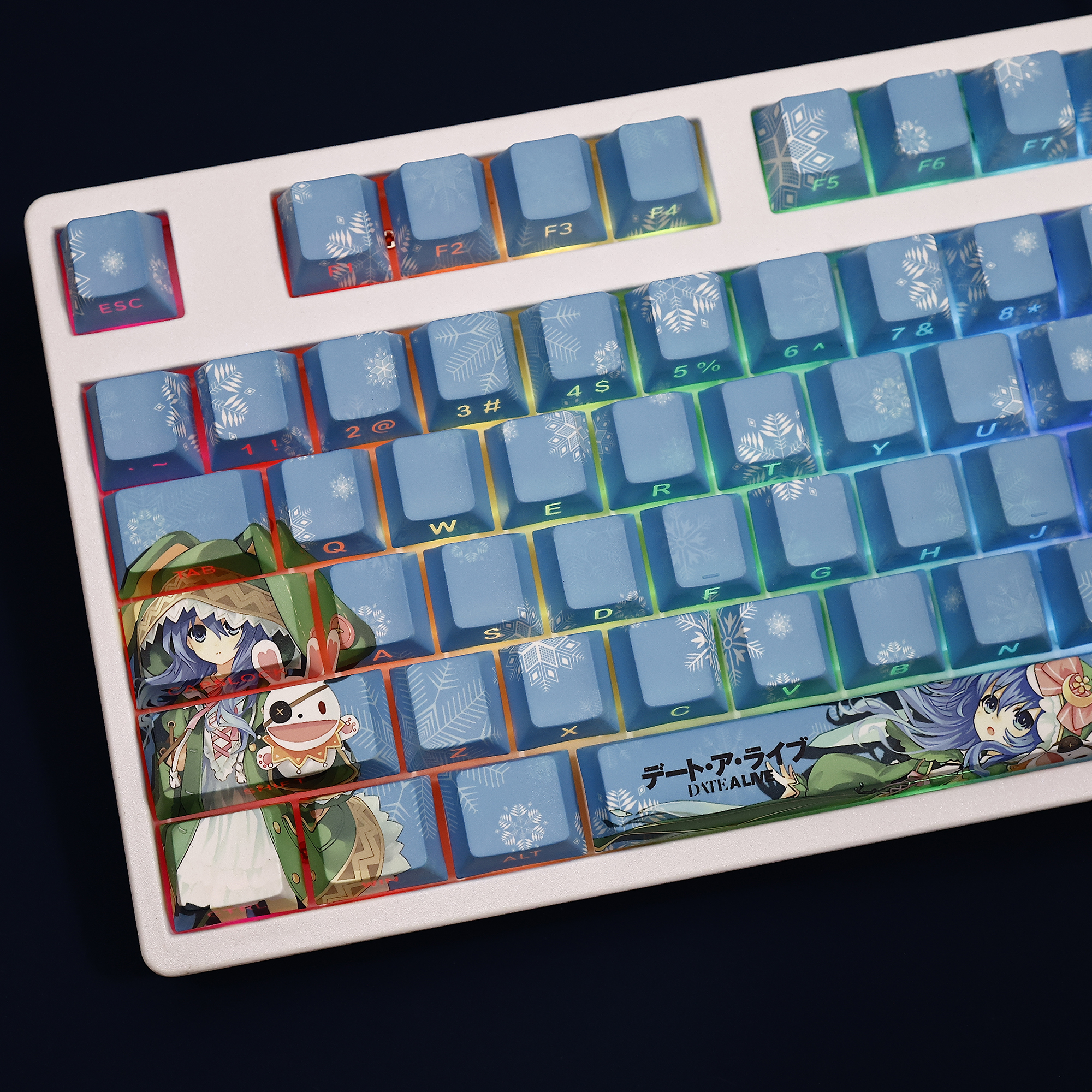 冰芽川四糸乃約會大作戰透光RGB108鍵標準配列衛星軸鍵帽-ZUIHANG SHOP