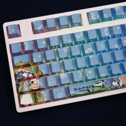 冰芽川四糸乃約會大作戰透光RGB108鍵標準配列衛星軸鍵帽-ZUIHANG SHOP