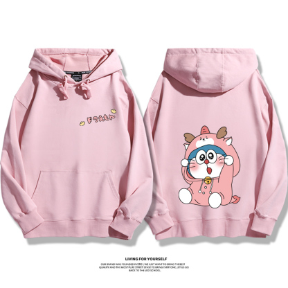 Q版新年叮噹貓新款 親子情侶男女款連帽衛衣-ZUIHANG SHOP