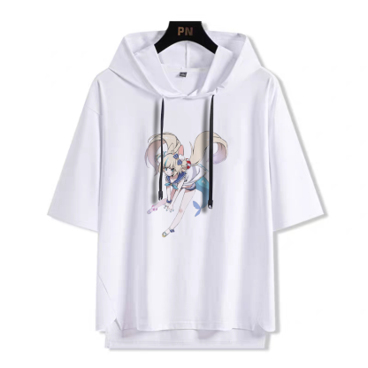 YouTuber 虛擬主播 Sameko Saba 鯊魚子 連帽短袖T恤-ZUIHANG SHOP