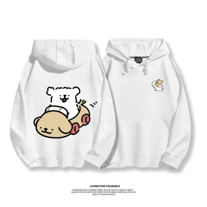 線條小狗 2025秋冬新款 親子情侶男女連帽衛衣