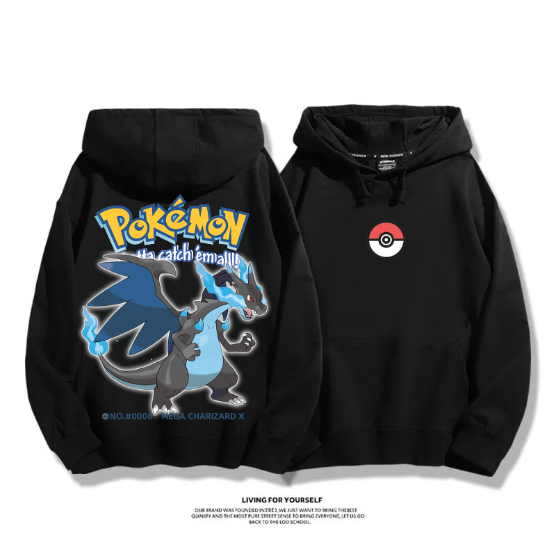 寶可夢 超級進化 2025秋冬新款 親子情侶男女連帽衛衣