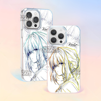 紫羅蘭永恆花園極光金手機殼