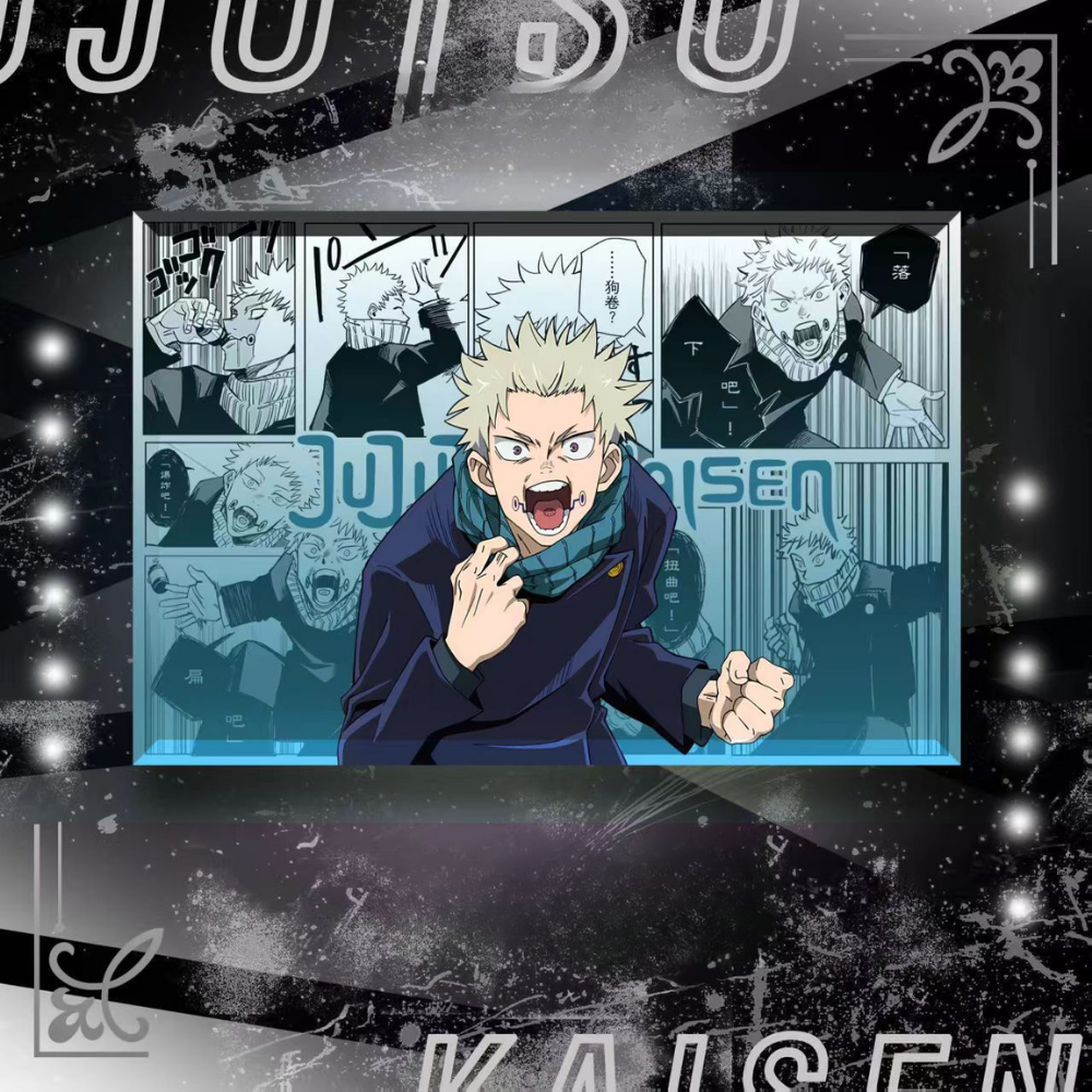 咒術迴戰透光水晶磚 附贈發光底座