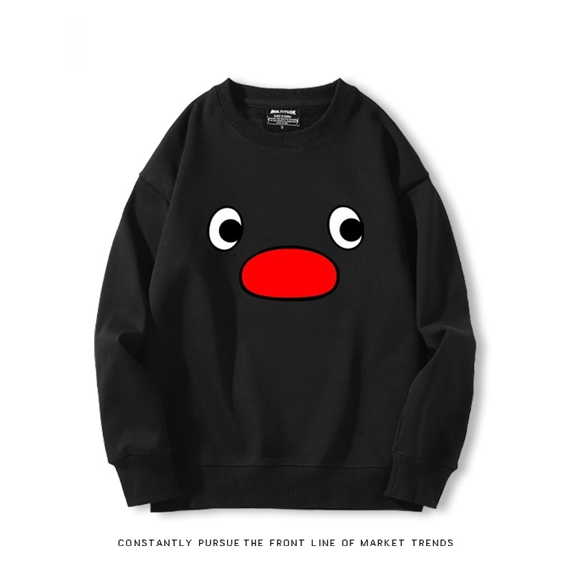 企鵝pingu 秋冬新款 親子情侶裝圓領長袖