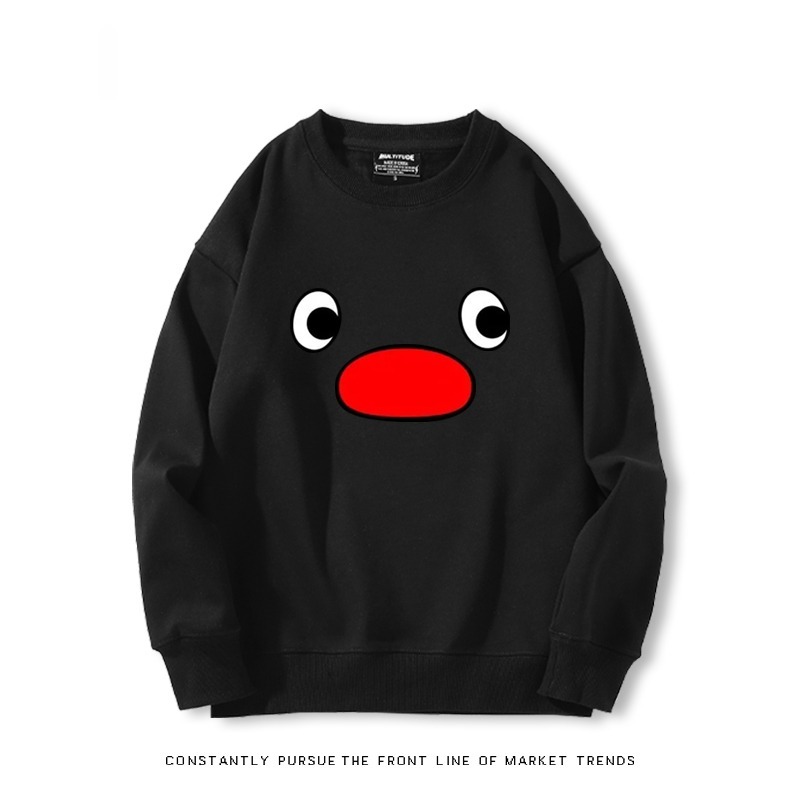 企鵝pingu 秋冬新款 親子情侶裝圓領長袖