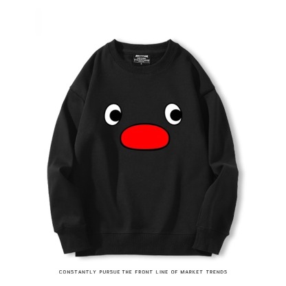 企鵝pingu 秋冬新款 親子情侶裝圓領長袖