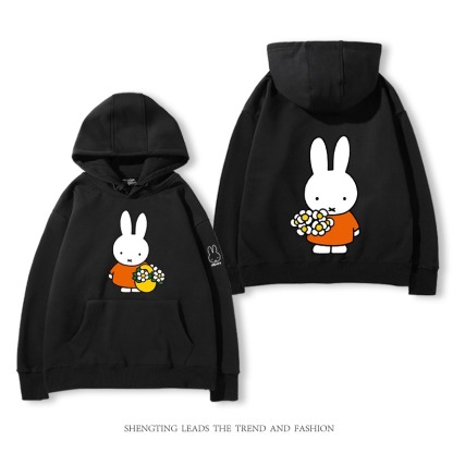 米菲聯名miffy兔 2025秋冬新款 親子情侶裝連帽衛衣