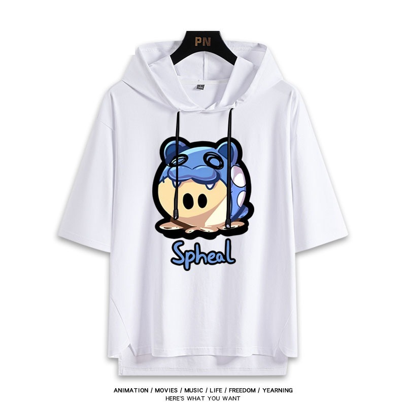 寶可夢新款 親子情侶男女款連帽短袖T恤-ZUIHANG SHOP