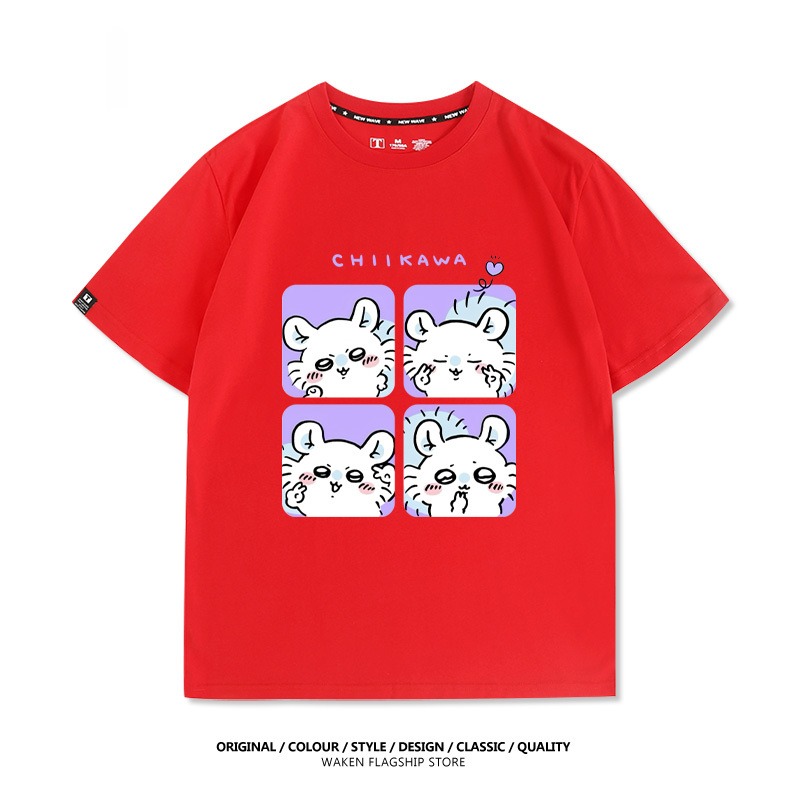 Chiikawa 2025親子情侶男女同款 印花短袖T恤