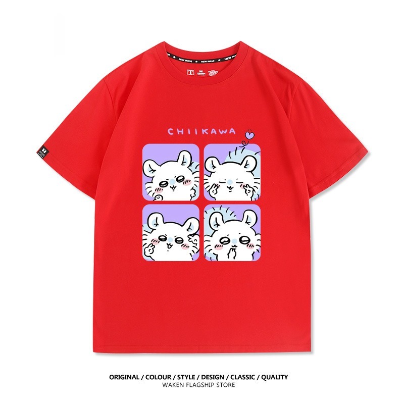Chiikawa 2025親子情侶男女同款 印花短袖T恤