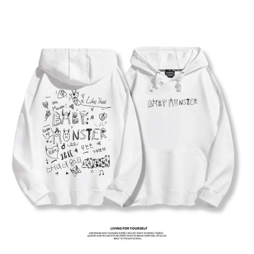 BABYMONSTER 2025秋冬新款 親子情侶男女連帽衛衣