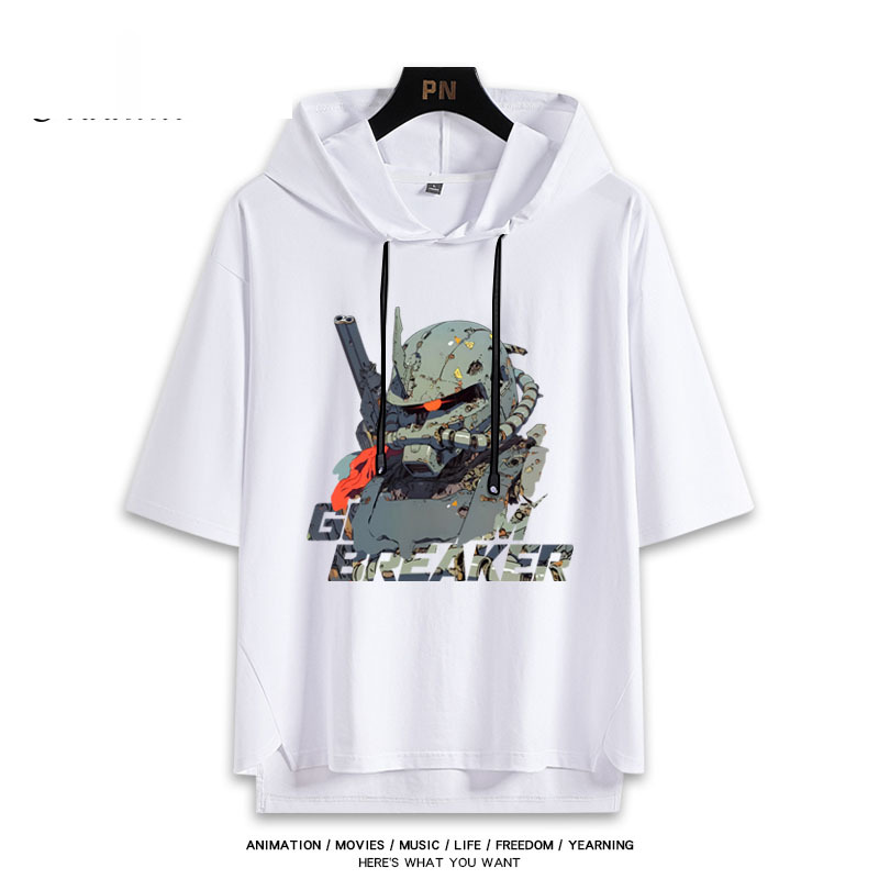 機動戰士鋼彈新款 親子情侶男女款連帽短袖T恤-ZUIHANG SHOP