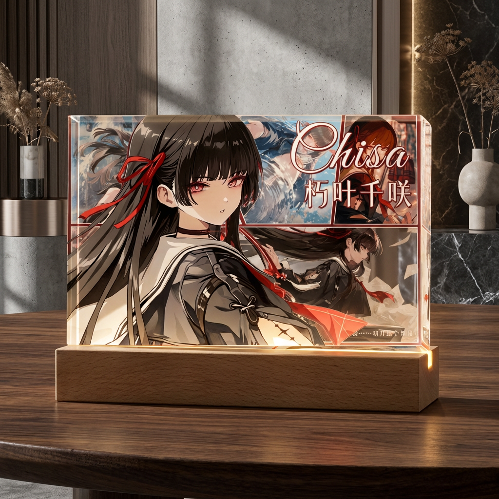 鳴潮透光水晶磚 附贈發光底座