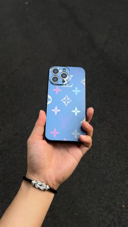 路易威登彩標磨砂手機殼