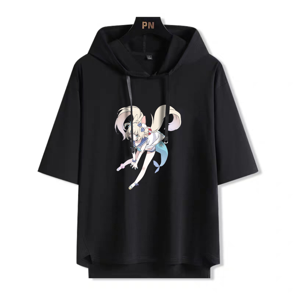 YouTuber 虛擬主播 Sameko Saba 鯊魚子 連帽短袖T恤-ZUIHANG SHOP