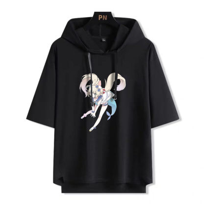 YouTuber 虛擬主播 Sameko Saba 鯊魚子 連帽短袖T恤-ZUIHANG SHOP