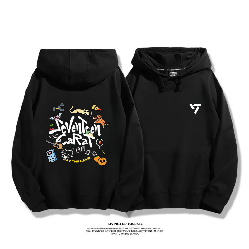 SEVENTEEN 2025秋冬新款 親子情侶男女連帽衛衣