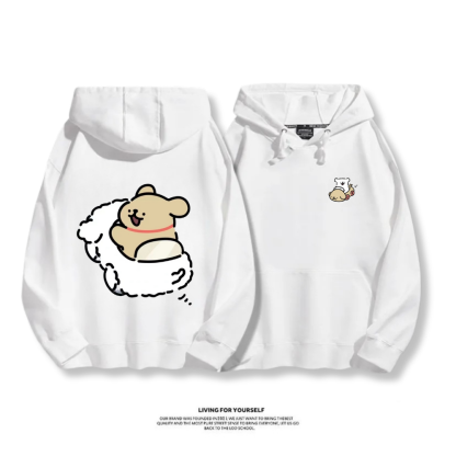 線條小狗 2025秋冬新款 親子情侶男女連帽衛衣