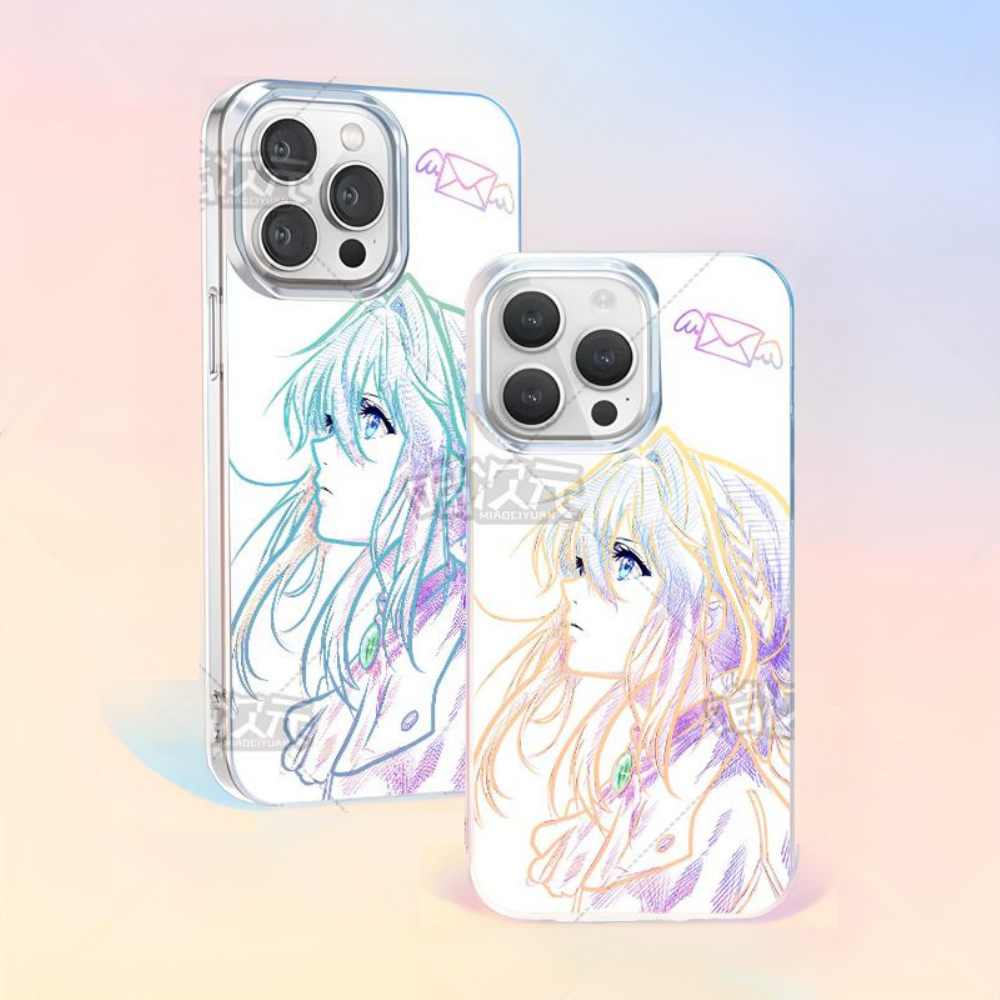 紫羅蘭永恆花園極光金手機殼