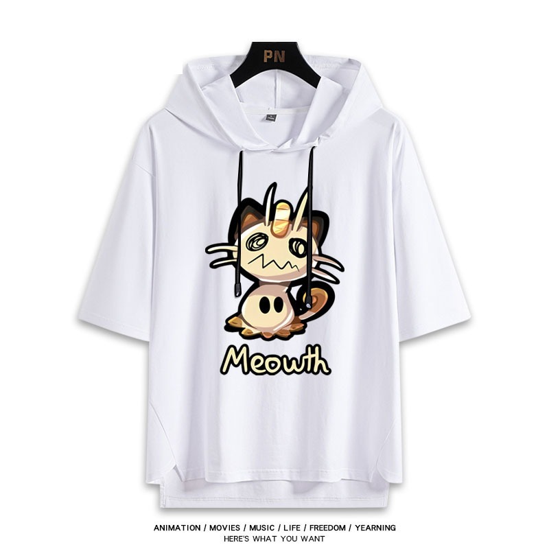 寶可夢新款 親子情侶男女款連帽短袖T恤-ZUIHANG SHOP