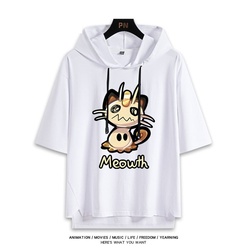 寶可夢新款 親子情侶男女款連帽短袖T恤-ZUIHANG SHOP