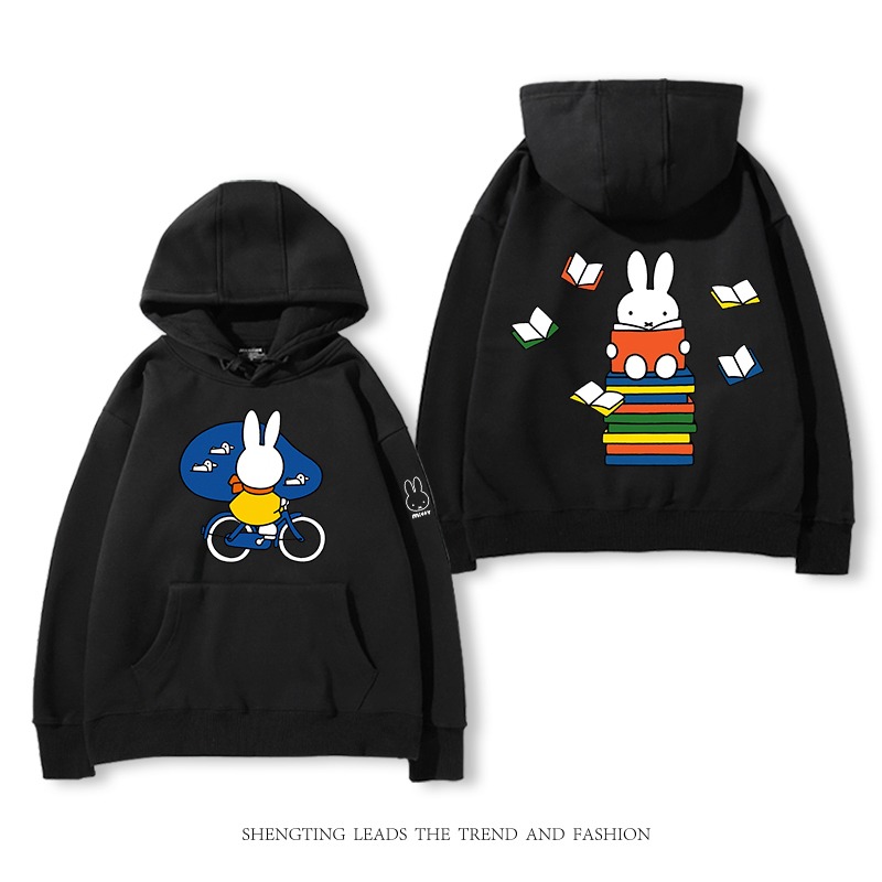 米菲聯名miffy兔 2025秋冬新款 親子情侶裝連帽衛衣