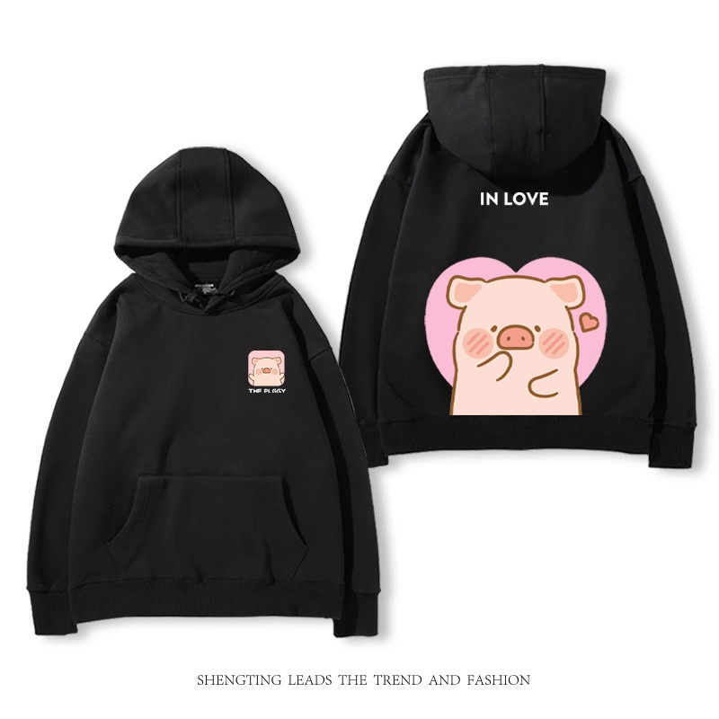罐頭豬LULU 2025秋冬新款 親子情侶裝連帽衛衣