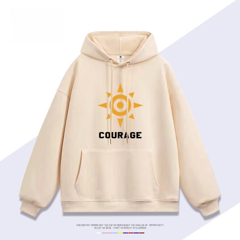 數碼寶貝大冒險勇氣徽章 聯名衛衣2025秋冬新款 親子情侶裝連帽衛衣