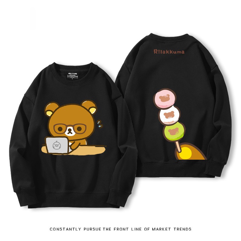 日系拉拉熊 秋冬新款 親子情侶裝圓領長袖