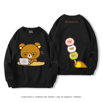 日系拉拉熊 秋冬新款 親子情侶裝圓領長袖