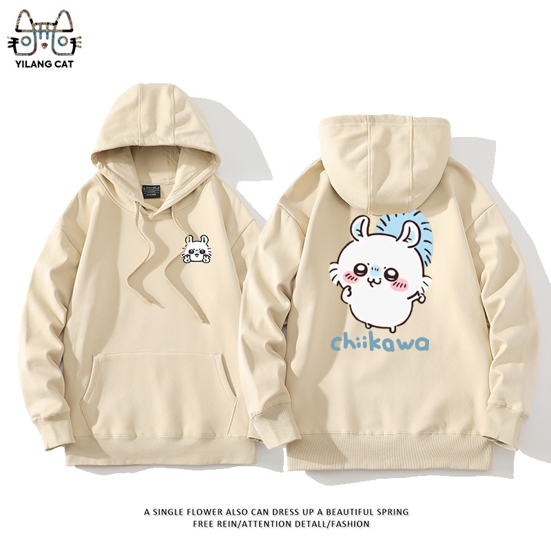 Chiikawa聯名衛衣2025秋冬新款親子情侶裝連帽衛衣