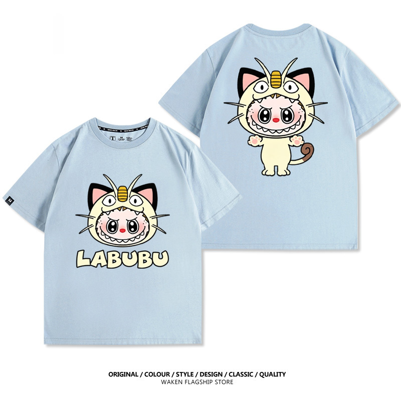LabubuX寶可夢 印花短袖T恤-ZUIHANG SHOP