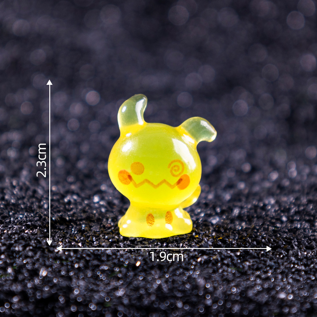 寶可夢 創意夜光小精靈萌粒 微景觀擺件