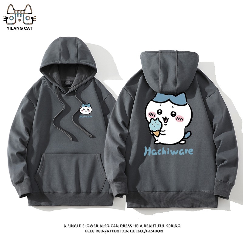 Chiikawa聯名衛衣2025秋冬新款親子情侶裝連帽衛衣