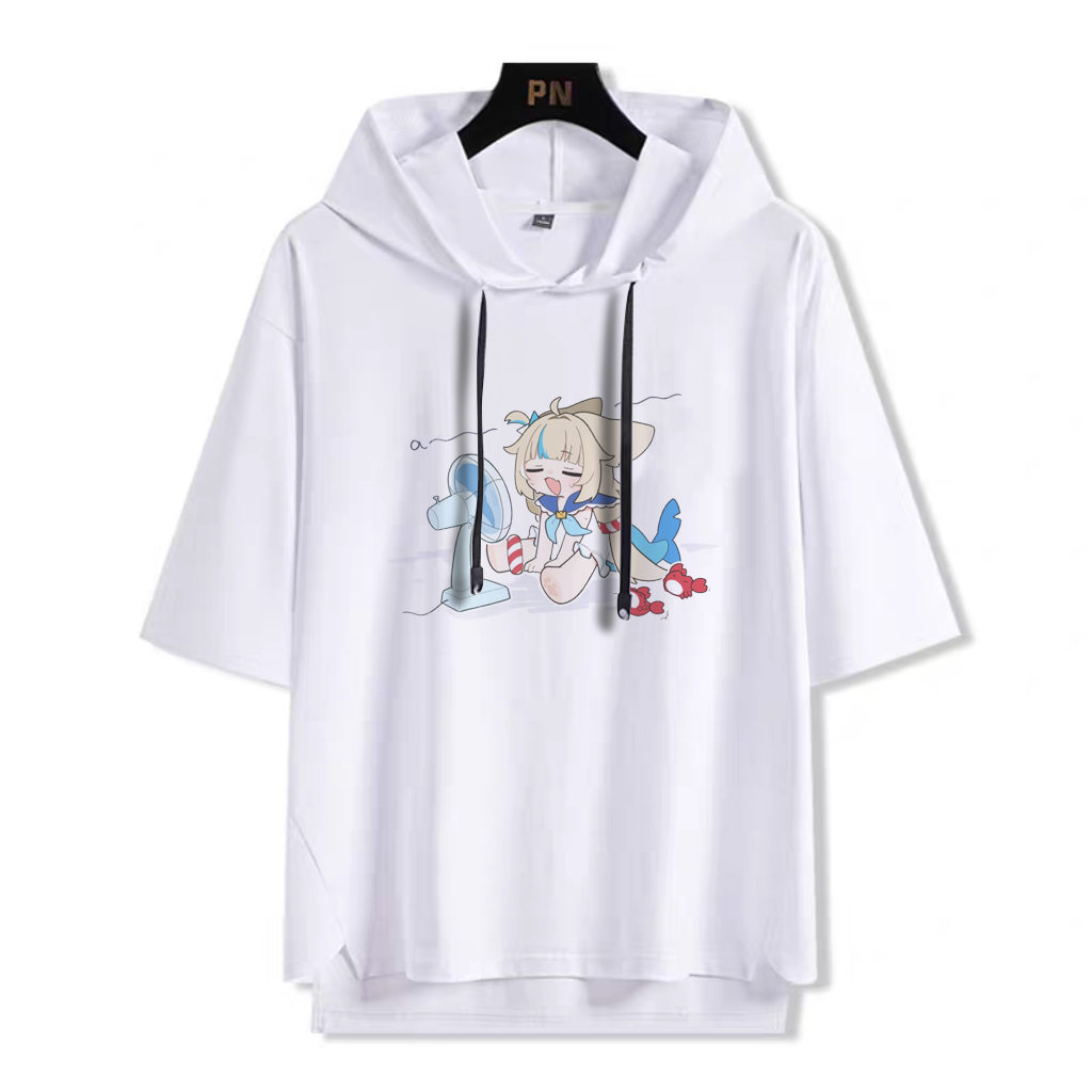 YouTuber 虛擬主播 Sameko Saba 鯊魚子 連帽短袖T恤-ZUIHANG SHOP