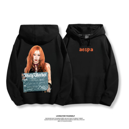 Aespa SYNK 2025秋冬新款 親子情侶男女連帽衛衣