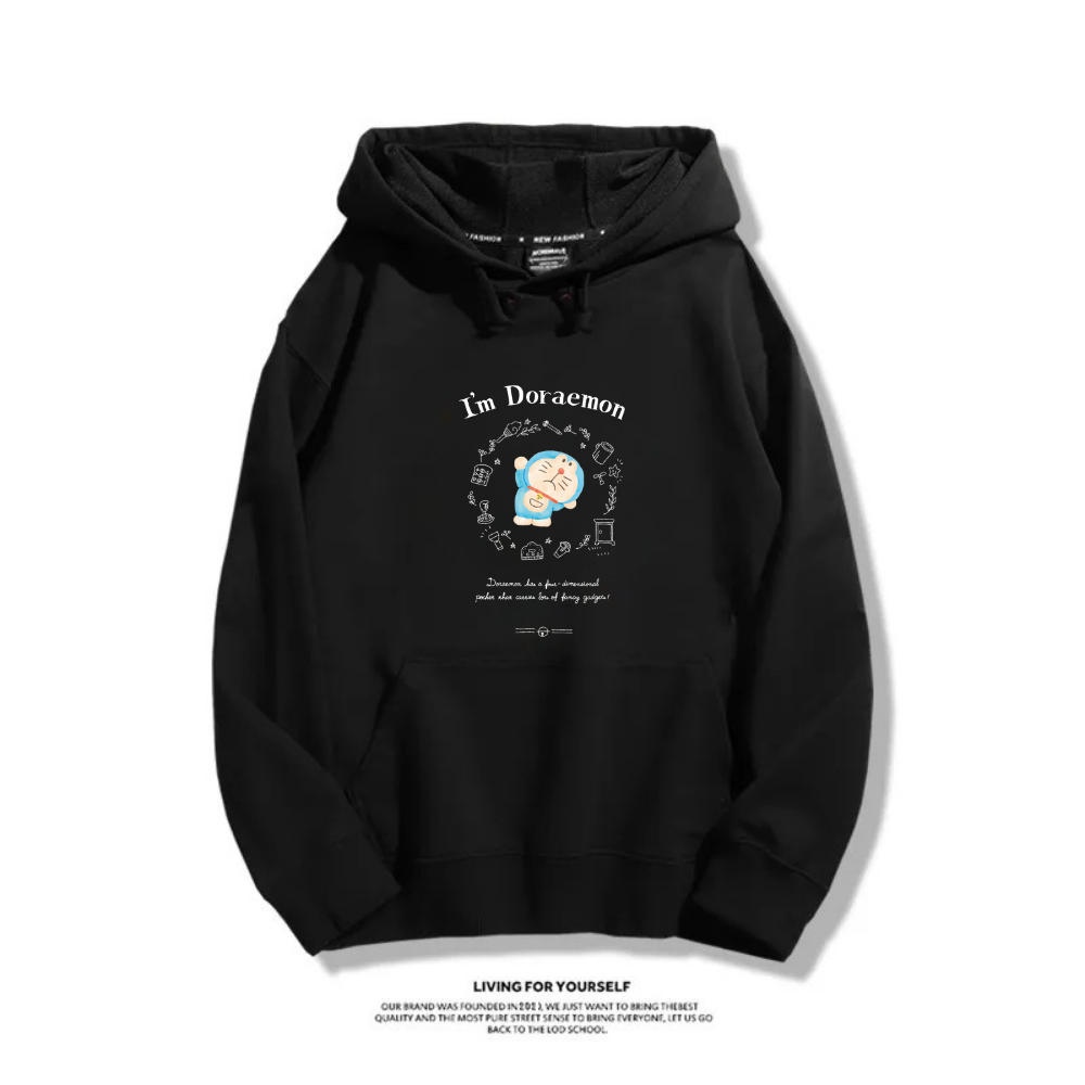 我是哆啦A夢 2025秋冬新款 親子情侶裝連帽衛衣