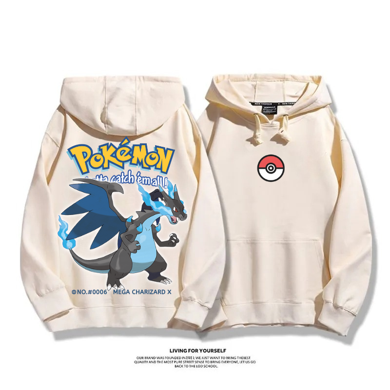 寶可夢 超級進化 2025秋冬新款 親子情侶男女連帽衛衣