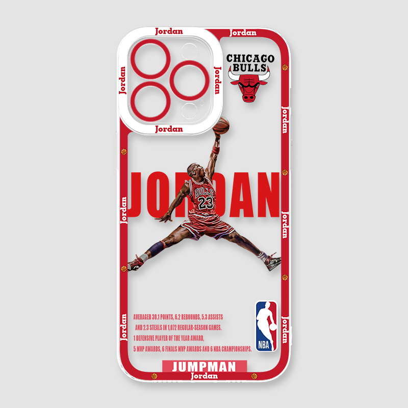 喬丹NBA籃球天使眼透明防摔軟殼