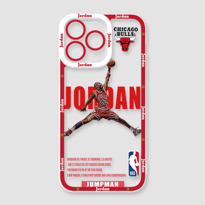 喬丹NBA籃球天使眼透明防摔軟殼
