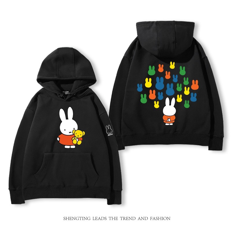 米菲聯名miffy兔 2025秋冬新款 親子情侶裝連帽衛衣