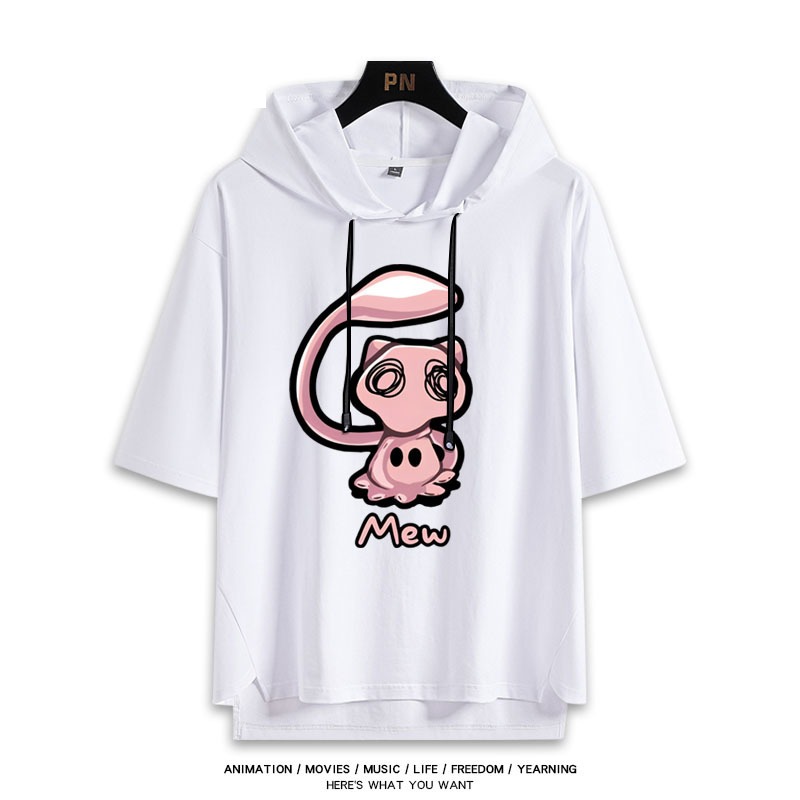 寶可夢新款 親子情侶男女款連帽短袖T恤-ZUIHANG SHOP