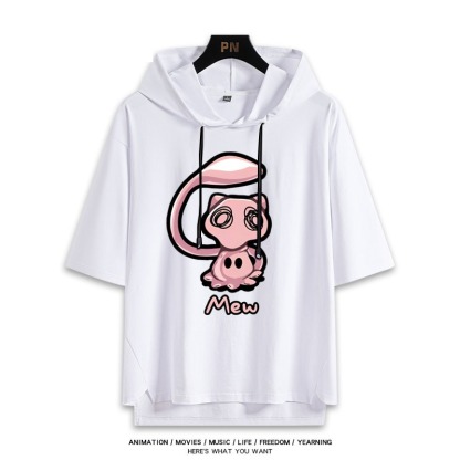 寶可夢新款 親子情侶男女款連帽短袖T恤-ZUIHANG SHOP