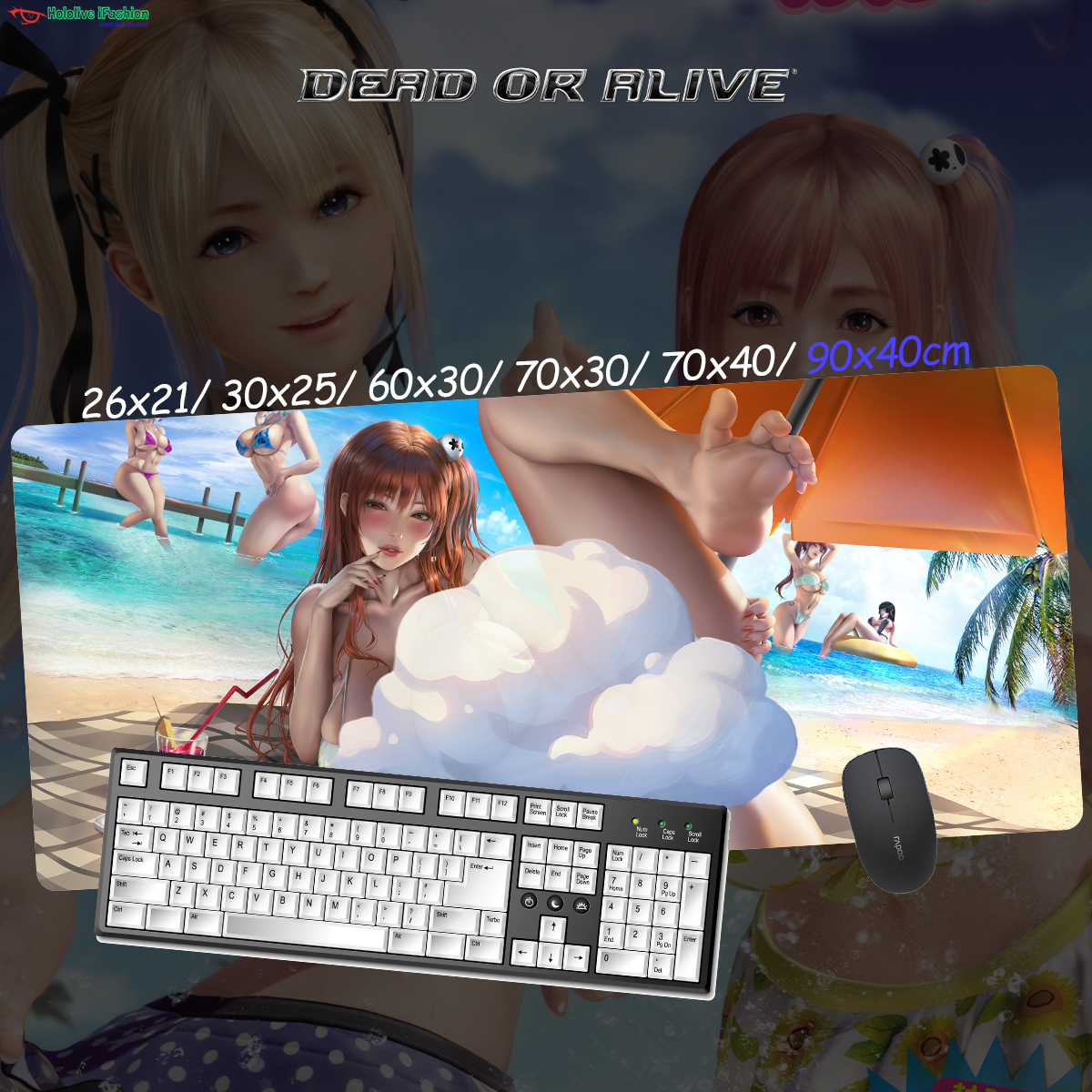 生死格鬥系列 超大鎖邊主題桌墊 布質滑鼠墊