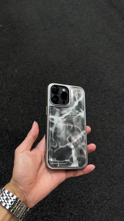 渲染灰色電鍍邊框手機殼