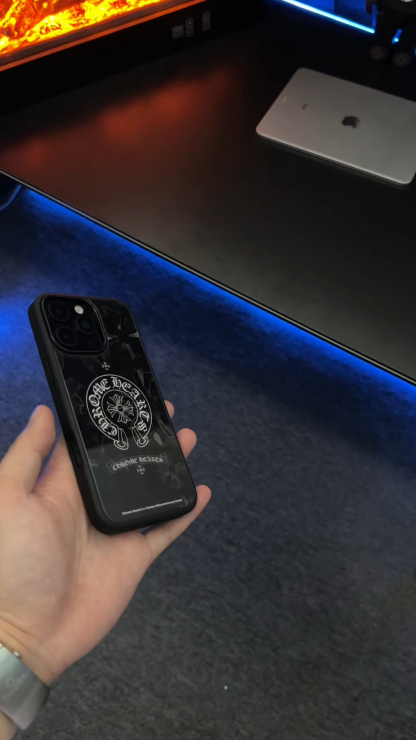 克羅心玻璃磨砂手機殼