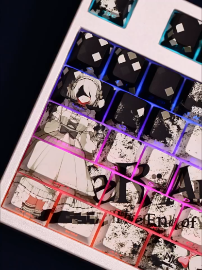 尼爾機械紀元白色女僕透光RGB108鍵標準配列衛星軸鍵帽